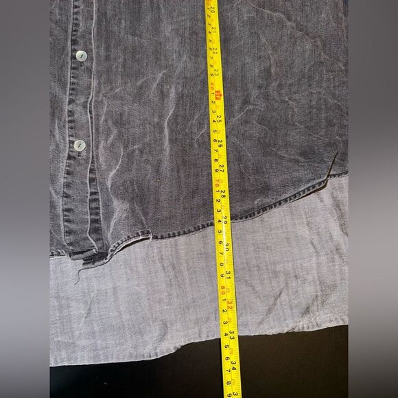 Soft Surroundings Shirt Womens 1X Button Front Short Sleeve Tencel Lyocell Top - Picture 8 of 8